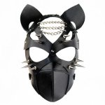 Fetish Leather Mask For Men And Women Adjustable Cosplay Unisex Bdsm Bondage Belt Restraints Slave Fetish Masks Couples Sex Toys