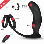 New Penis Ring 9 Vibration Mode Wireless Remote Control Vibrator Rechargeable Waterproof G-spot Silicone Sex Toys For Men Couple