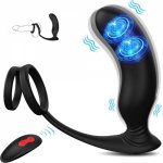 9 Vibration Mode Wireless Remote Control Anal Vibrator Adult Product Rechargeable Waterproof G-spot Silicone Sex Toys For Men