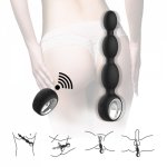 12 Powerful Vibrations Remote Control Anal Plug Bead Dildo Vibrator Suction Cup Butt Plug Male prostate Massager Vibrator