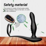 Heating Silicone Butt Anus Vibrating Male Prostate Massager Anal Plug Remote Control Vibrator Butt Plugs  Adult Sex Toy For Men
