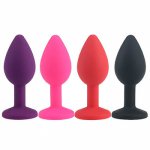 Erotic toys For Couples Silicone Anal Plug Gay Men Women Fetish Butt  Plug Game Crystal Inlay Ass Stopper buttplug dilatador
