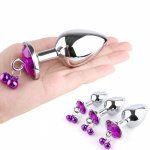 Metal Anal Plug Removable Jewel Decoration Butt Plug Anal Sex Toys Prostate Massager Adult Anus Toys For Women Man Gay Couples