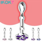Anal Plug Sex Toys Stainless Smooth Steel Butt Plug Tail Crystal Jewelry Trainer For Women/Man Anal Dildo Adults Sex Shop