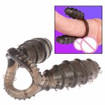Delay Ejaculation Vibrator For Condom Clitoral Stimulator Ring Penis Sleeve Extender Cock Vibrating Ring Sex Toy For Men