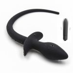 Bullet Vibrator Silicone Dog Tail Anal Plug Sex Toys Butt Plug G-spot Prostata Massage Anal Dilator Vibrating For Men Woman