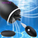 VETIRY 12 Speed Dildo Vibrator, Remote Control USB Vibrating Egg, Clitoris Vagina Stimulator, Tongue Licking, Sex Toys for Women