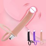 Vibrators Double Strapon Dildo Vibrator Anal Plug Strap On Women Artificial Giant Long Suction Cup Anal Dildo Fake Penis Dick