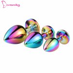 Metal Colorful  Anal Plug Sex Toys for Couples Aluminum Alloy Anal Plug Butt Plug Adult Sex Anal Butt Products Mini Erotic Sex