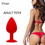 Anal Plug Smooth Butt Plug Tail Crystal Jewelry Trainer For Women Men Private Massager Anal Dildo Adults Sex Toys For Women