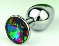 80*35mm Metal Rainbow Jewel Anal plug butt plug anal sex toy for men and women