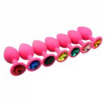 12 color for choose 42*94 mm Large size pink silicone anal plug butt plug sex toys for men women