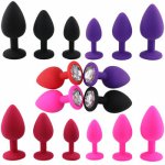 Silicone Anal Plug Prostate Massager Bullet Dildo Anal Plug Removable Butt Stimulator Anal Sex Toys For Women Men Gay 3 Size