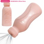 Bottle Shape Male Masturbation Cup Artificial 3D Deep Throat Pocket Pussy Sex Products for Men Oral Blowjob Vagina Masturbator