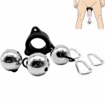 Male Gravity Ball Chastity Device glans Penis Rings Exerciser Metal Ball Penis Enlargement Pump Stretcher Extender Sex Toys