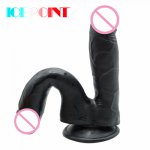 Realistic Double Ended Dildo Sex Toys For Woman or Couple Dual Sided Headed Penetration Dong Device With Simulated Penile Sucker