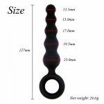 ORISSI 5pcs/lot Black Anal Toys Butt Plug 100% Silicone Anal Plug Adult Sex Toys for Men Waterproof Prostate Massage Erotic Toys