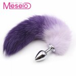 Fox, Meselo Faux Fox Tail Anal Plug Stainless Steel Metal Anal Butt Plug Anus Sex Toys For Woman Couples Erotic Adult Sex Products