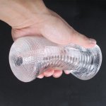 1pcs Male Masturbator Cup Soft Pussy Sex Toys Transparent Vagina Adult Endurance Exercise Sex Products Vacuum Pocket Cup for Men