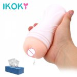 Ikoky, IKOKY Male Masturbator Vagina Masturbation Cup Realistic Pussy Sex Toys for Men Reusable Sex Cup Soft Silicone Adult Products