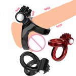 вибратор Vibrator dildo Couple Lover Sex Shop Toys For Men Time Delay Ring Soft Silicone Sexy Dual Ring Prostate Massage
