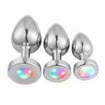 Anal Sex Toys Round Colorful Metal Anal Plug For Extend Anus Massage Prostate Bett Plug Adult Sex Toys For Men Women Couples