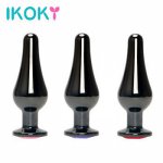 Ikoky, IKOKY Cool Anal Plug Prostata Massage Diamond Metal Butt Plug Anal Sex Toys for Women Men Gay Erotic Toys Sex Shop Adult Product