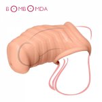 Male Chastity Cock Cages Sex Toys Super Soft Realistic Big Male Penis Extender Dildo Enlargement Delay Time Cock Ring Adult Toys