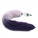 Fetish Fantasy Soft Wild Fox Tail Metal Steel /Silicone Anal Plug Butt for Women,Cosplay Accessories,Crawls Paws