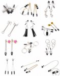 BDSM Sex Nipple Clamps SM Bondage Metal Chain Nipple Clips Flirt Sex Toys for Women Fetish Adult Games for Couples