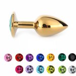 Stainless Steel Butt Anal Plug With Diamond Crystal Metal Adult Sex Toys Anal Sex Products For Men Women