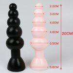Anal Plug Dildo Beads Stimulate Toys Super Big Size Anal Masturbator Butt Plug Sex Toy for Men and Women