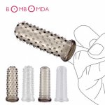 Vibrator Finger Sleeve Raised Particles Silicone Safety Transparent Jump Eggs G Spot Orgasm Massage Sex Toy For Women Masturbate