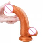 Realistic Gold-colored Huge Dildo Simulation Penis Adults Toys Cock Dick Erotic Bullet Goods Sex Shop Anal Sexs Toy 8.27 Inch