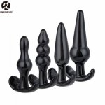 NAINAIKEI 4Pcs Anal Beads Jelly Anal Plug Butt Plug G-spot Prostate Massager Silicone Adult Sex Toys For Woman Men Gay Products
