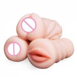 Realistic Vagina Real Pussy Anal Male Deep Throat Mastrubator Penis Adult Artificial Vaginal Mouth Erotic Sex Toys For Men