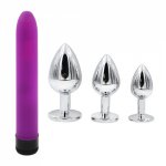 Yema, YEMA Silicone Butt Plugs Stainless Steel Anal Plug Toys for Woman&Vibrator Sex Toys for Woman Vagina Men Gay Intimate Goods Shop