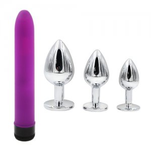 YEMA Silicone Butt Plugs Stainless Steel Anal Plug Toys for Woman&Vibrator Sex Toys for Woman Vagina Men Gay Intimate Goods Shop