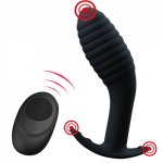 Wireless Remote Vibrator Anal Plug Men Prostate Massager 10Modes Anus Stimulation Vibrating Silicone Butt Plug Sex Toys Sex Shop