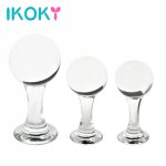 Ikoky, IKOKY Crystal Glass Vagina Ball Anal Plug Butt PLug Sex Toys for Women Masturbation Prostate Massage Erotic S/M/L Sex Products
