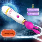 12 Speeds Vibrators for Women Clitoris Stimulator Rabbit Vibrator Sex Toys for Woman AV Magic Wand Gode Vibrant Sexe Toy Femme