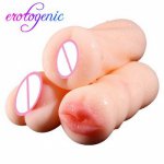 Vulva Silicone Sexy Pussy Male Oral Sex Toys Masturbation Real Teeth Tongue Deep Throat Lips Blow For Men Artificial Vagina