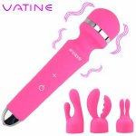 VATINE Powerful Clit Vibrators Clitoris Stimulator USB Recharge Anal Vagina Massager Magic Wand AV Vibrator Sex Toys for Women