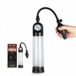 New Penis Pump Penis Enlargement with Pressure Gauge Penis Vacuum Pump Dildo Enlarger Extension Pump Adult Products Toys for Men