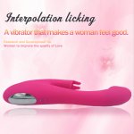 Portable Tongue Heating Clit Stimulator Rabbit Vibrator Erotic Sex Toy for Woman Female Adult Vaginal Sucking Clitoris Sucker