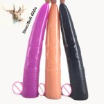 Faak, FAAK Long Dildo Black Penis Artificial Animal Deer Dildo Sex Toys for Women Dick Realistic Pussy Stimulate Lesbian Flirting Toy