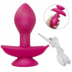 Men Women Anal Vibrator Liquid Silicone USB Charging Erotic Sex Toys Remote Control Orgasm Massager Suction Cup 10 Speed