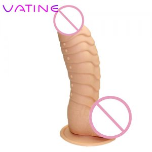 VATINE Silicone Huge Dinosaur Scales Surface Suction Cup Dildo Female Masturbation Sex Toys For Women