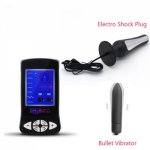 Electro Shock Size M Anal Plug With Vibrator Electrical Butt Plug Stimulation Anal Dilator Vibrating Sex Toys For Couple