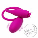 Double Head Motor Tongue Vibrator Anal Clitoris Stimulator For Couple G Spot Vagina Massager Intimate Goods Sex Toys For Adult
